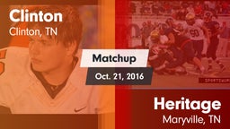 Matchup: Clinton  vs. Heritage  2016