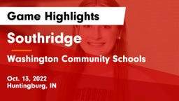 Southridge  vs Washington Community Schools Game Highlights - Oct. 13, 2022