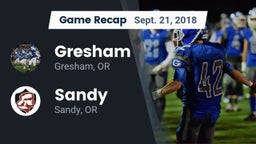 Recap: Gresham  vs. Sandy  2018