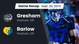 Recap: Gresham  vs. Barlow  2019