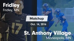 Matchup: Fridley  vs. St. Anthony Village  2016