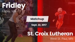 Matchup: Fridley  vs. St. Croix Lutheran  2017