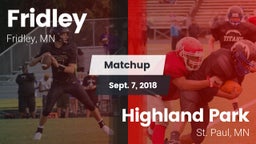 Matchup: Fridley  vs. Highland Park  2018