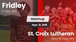 Matchup: Fridley  vs. St. Croix Lutheran  2018