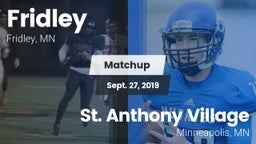 Matchup: Fridley  vs. St. Anthony Village  2019