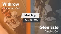 Matchup: Withrow  vs. Glen Este 2016