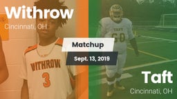 Matchup: Withrow  vs. Taft  2019