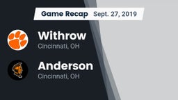 Recap: Withrow  vs. Anderson  2019