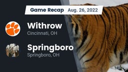 Recap: Withrow  vs. Springboro  2022