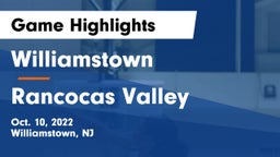 Williamstown  vs Rancocas Valley  Game Highlights - Oct. 10, 2022