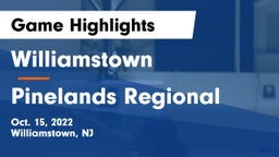 Williamstown  vs Pinelands Regional  Game Highlights - Oct. 15, 2022