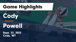 Cody  vs Powell  Game Highlights - Sept. 22, 2022
