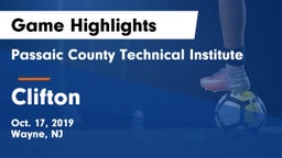 Passaic County Technical Institute vs Clifton  Game Highlights - Oct. 17, 2019