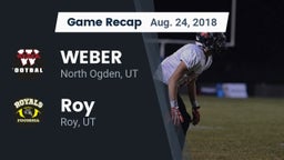 Recap: WEBER  vs. Roy  2018