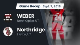 Recap: WEBER  vs. Northridge  2018
