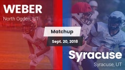Matchup: WEBER  vs. Syracuse  2018