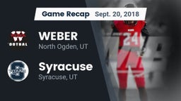 Recap: WEBER  vs. Syracuse  2018