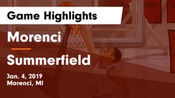 Morenci  vs Summerfield  Game Highlights - Jan. 4, 2019