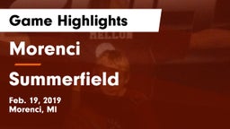 Morenci  vs Summerfield  Game Highlights - Feb. 19, 2019
