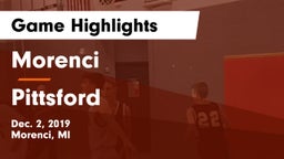 Morenci  vs Pittsford  Game Highlights - Dec. 2, 2019