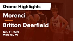 Morenci  vs Britton Deerfield Game Highlights - Jan. 31, 2023