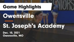Owensville  vs St. Joseph's Academy Game Highlights - Dec. 10, 2021