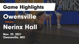 Owensville  vs Nerinx Hall  Game Highlights - Nov. 29, 2021