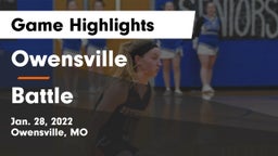 Owensville  vs Battle  Game Highlights - Jan. 28, 2022