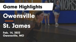 Owensville  vs St. James  Game Highlights - Feb. 14, 2022