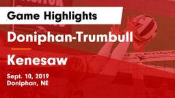 Doniphan-Trumbull  vs Kenesaw  Game Highlights - Sept. 10, 2019