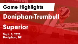 Doniphan-Trumbull  vs Superior  Game Highlights - Sept. 5, 2023