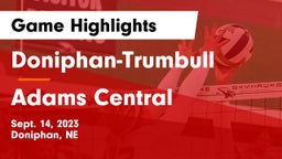 Doniphan-Trumbull  vs Adams Central  Game Highlights - Sept. 14, 2023