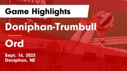 Doniphan-Trumbull  vs Ord  Game Highlights - Sept. 16, 2023