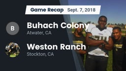 Recap: Buhach Colony  vs. Weston Ranch  2018