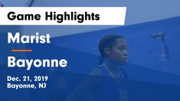Marist  vs Bayonne  Game Highlights - Dec. 21, 2019