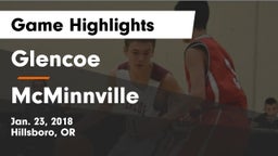 Glencoe  vs McMinnville  Game Highlights - Jan. 23, 2018