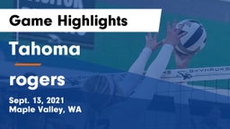 Tahoma  vs rogers Game Highlights - Sept. 13, 2021
