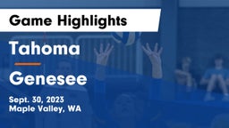 Tahoma  vs Genesee  Game Highlights - Sept. 30, 2023