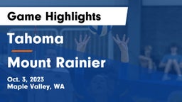 Tahoma  vs Mount Rainier  Game Highlights - Oct. 3, 2023