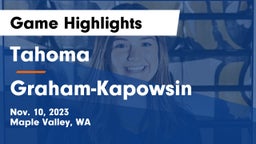 Tahoma  vs Graham-Kapowsin  Game Highlights - Nov. 10, 2023