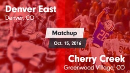 Matchup: Denver East High vs. Cherry Creek  2016