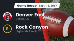 Recap: Denver East  vs. Rock Canyon  2017