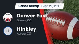 Recap: Denver East  vs. Hinkley  2017