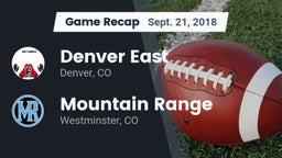 Recap: Denver East  vs. Mountain Range  2018
