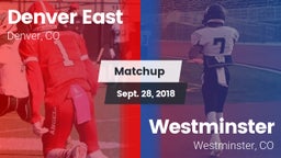 Matchup: Denver East High vs. Westminster  2018