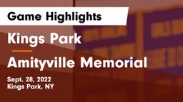 Kings Park   vs Amityville Memorial  Game Highlights - Sept. 28, 2022