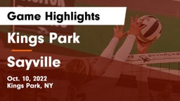 Kings Park   vs Sayville  Game Highlights - Oct. 10, 2022
