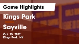 Kings Park   vs Sayville  Game Highlights - Oct. 25, 2022