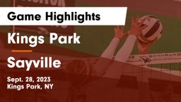 Kings Park   vs Sayville  Game Highlights - Sept. 28, 2023
