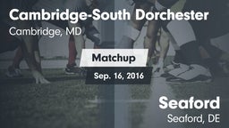 Matchup: Cambridge-South vs. Seaford  2016